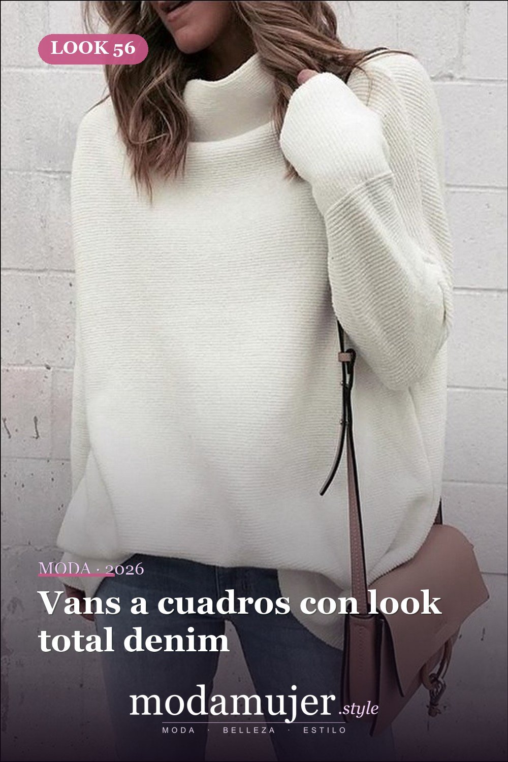 Vans a cuadros con look total denim — Más de 50 looks con Vans a cuadros: outfits casuales de otoño e invierno
