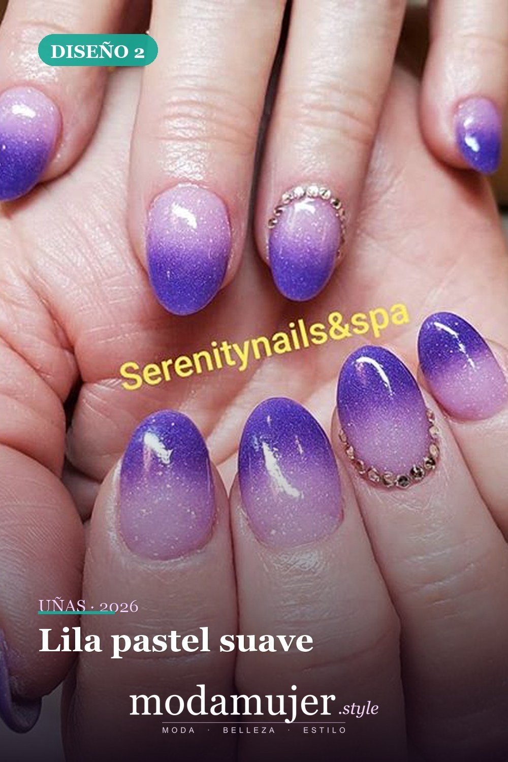 Lila pastel suave — Más de 60 encantadores y hermosos diseños de uñas morados