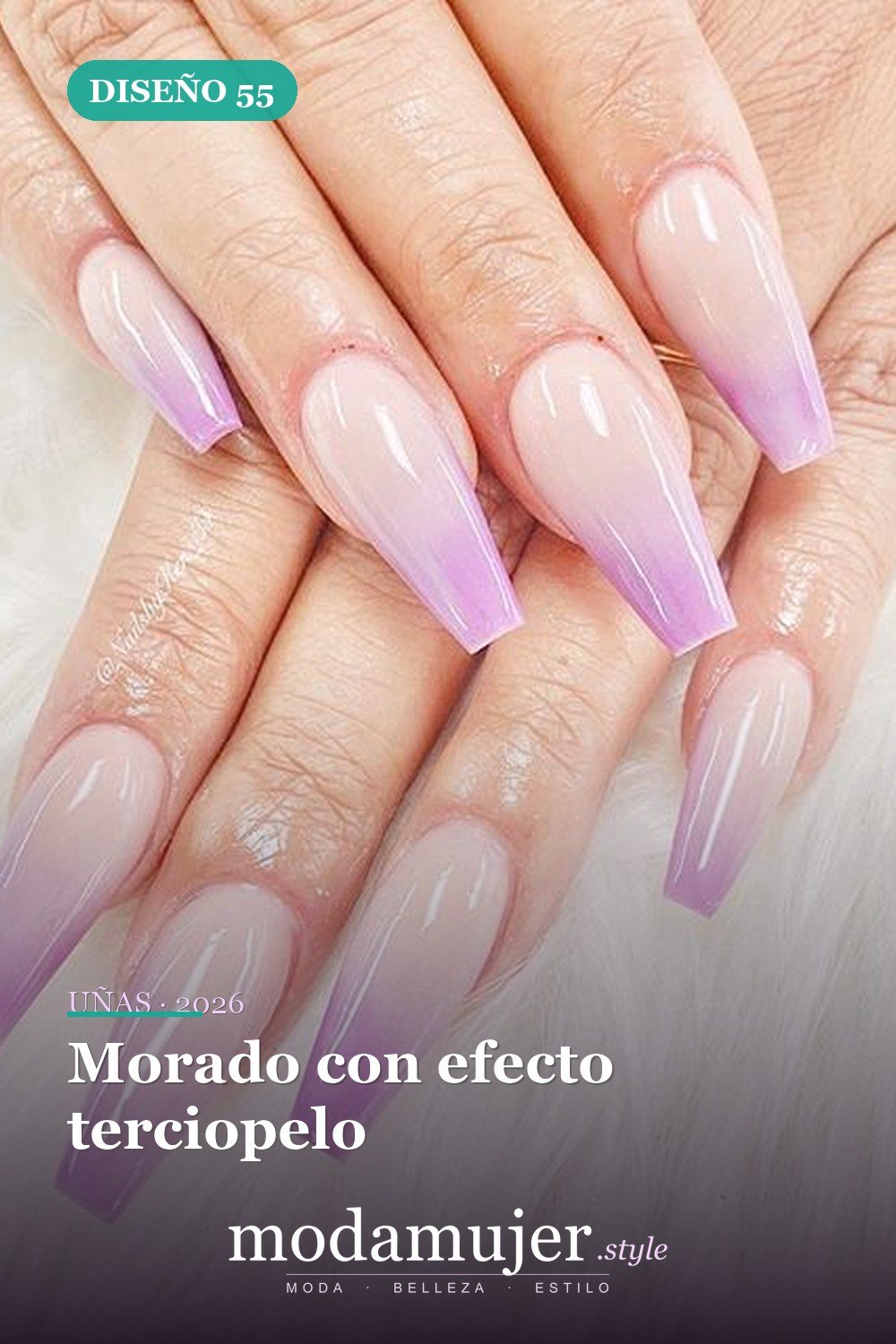 Morado con efecto terciopelo — Más de 60 encantadores y hermosos diseños de uñas morados