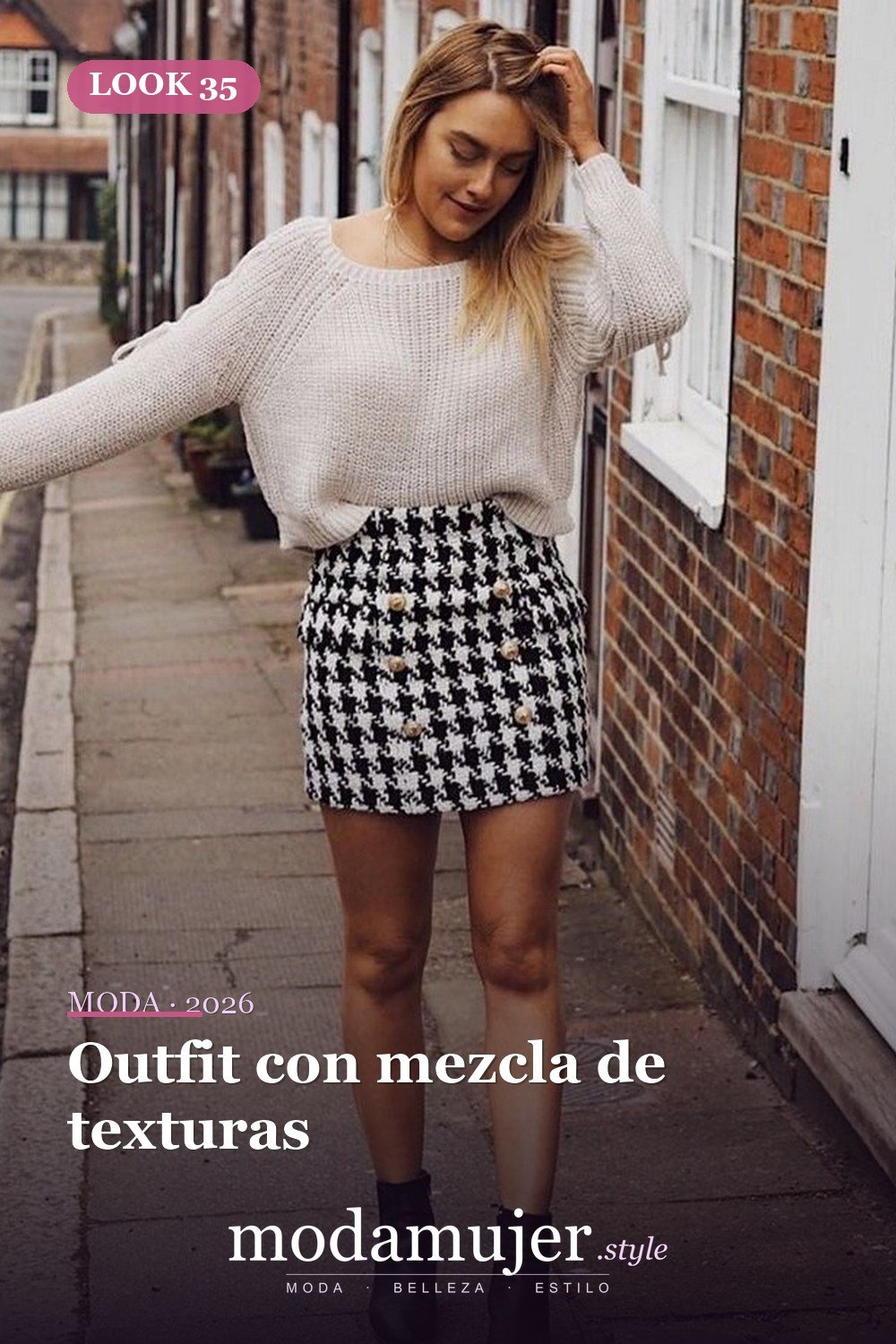 Outfit con mezcla de texturas — Más de 61 ideas de estilo de trajes de moda para una hermosa chica adolescente