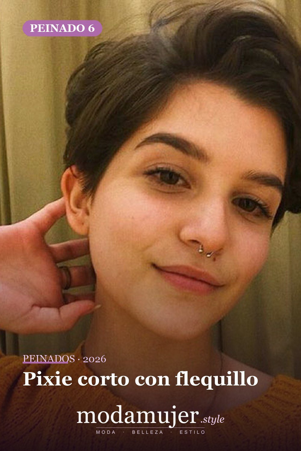 Pixie corto con flequillo — Más de 70 ideas de corte pixie para mujer en 2026