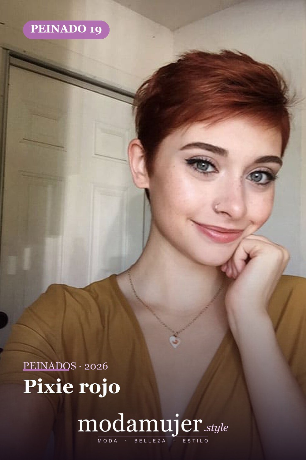 Pixie rojo — Más de 70 ideas de corte pixie para mujer en 2026