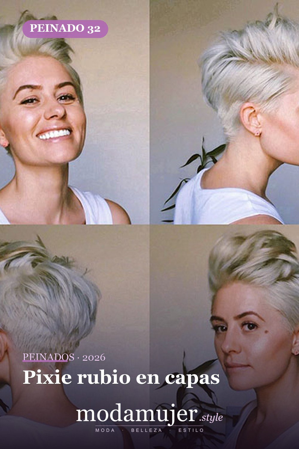 Pixie rubio en capas — Más de 70 ideas de corte pixie para mujer en 2026