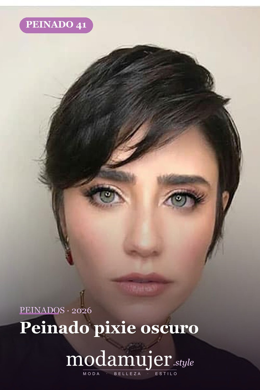 Peinado pixie oscuro — Más de 70 ideas de corte pixie para mujer en 2026