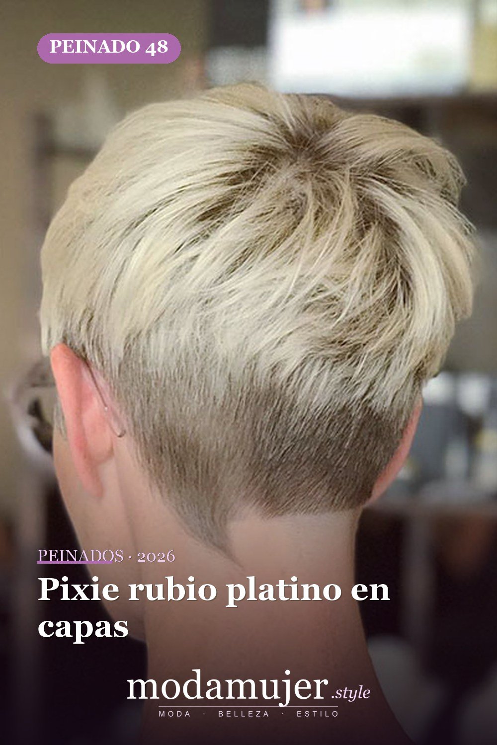 Pixie rubio platino en capas — Más de 70 ideas de corte pixie para mujer en 2026