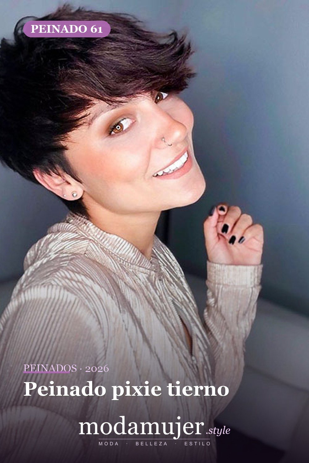 Peinado pixie tierno — Más de 70 ideas de corte pixie para mujer en 2026