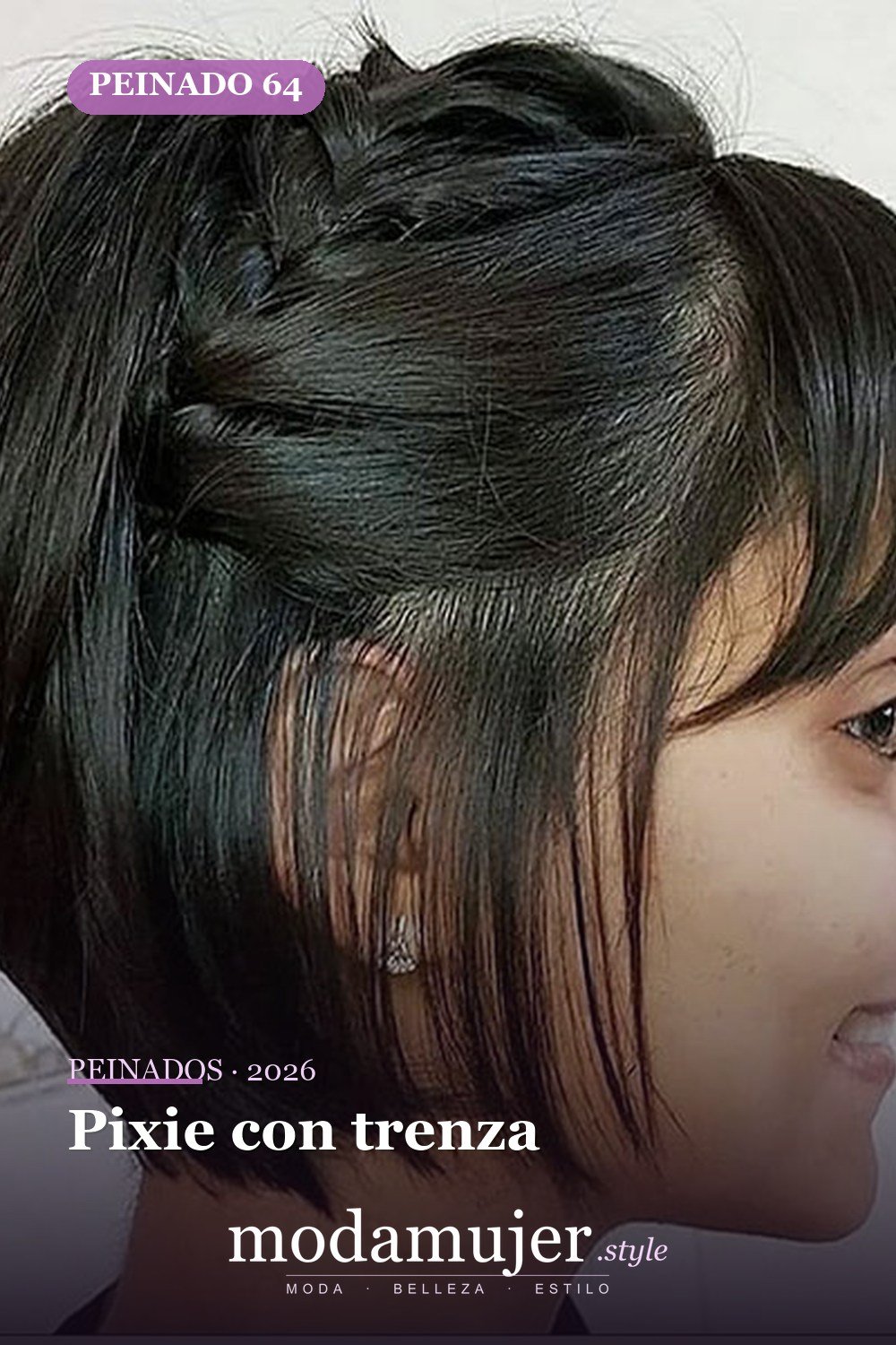 Pixie con trenza — Más de 70 ideas de corte pixie para mujer en 2026