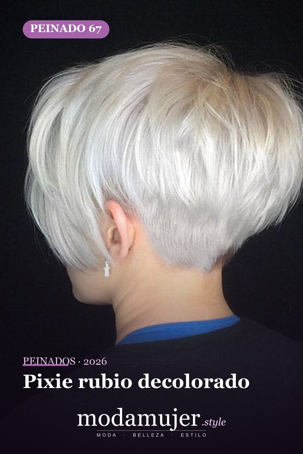 Pixie rubio decolorado — Más de 70 ideas de corte pixie para mujer en 2026