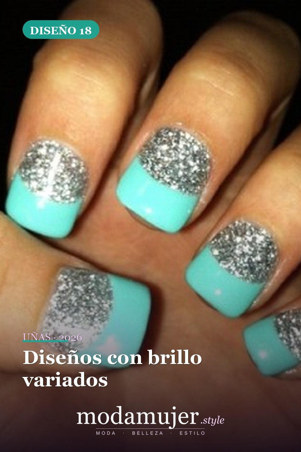 Diseños con brillo variados — Más de 90 ideas glamorosas de uñas de punta francesa: ¡todo sobre el rosa!