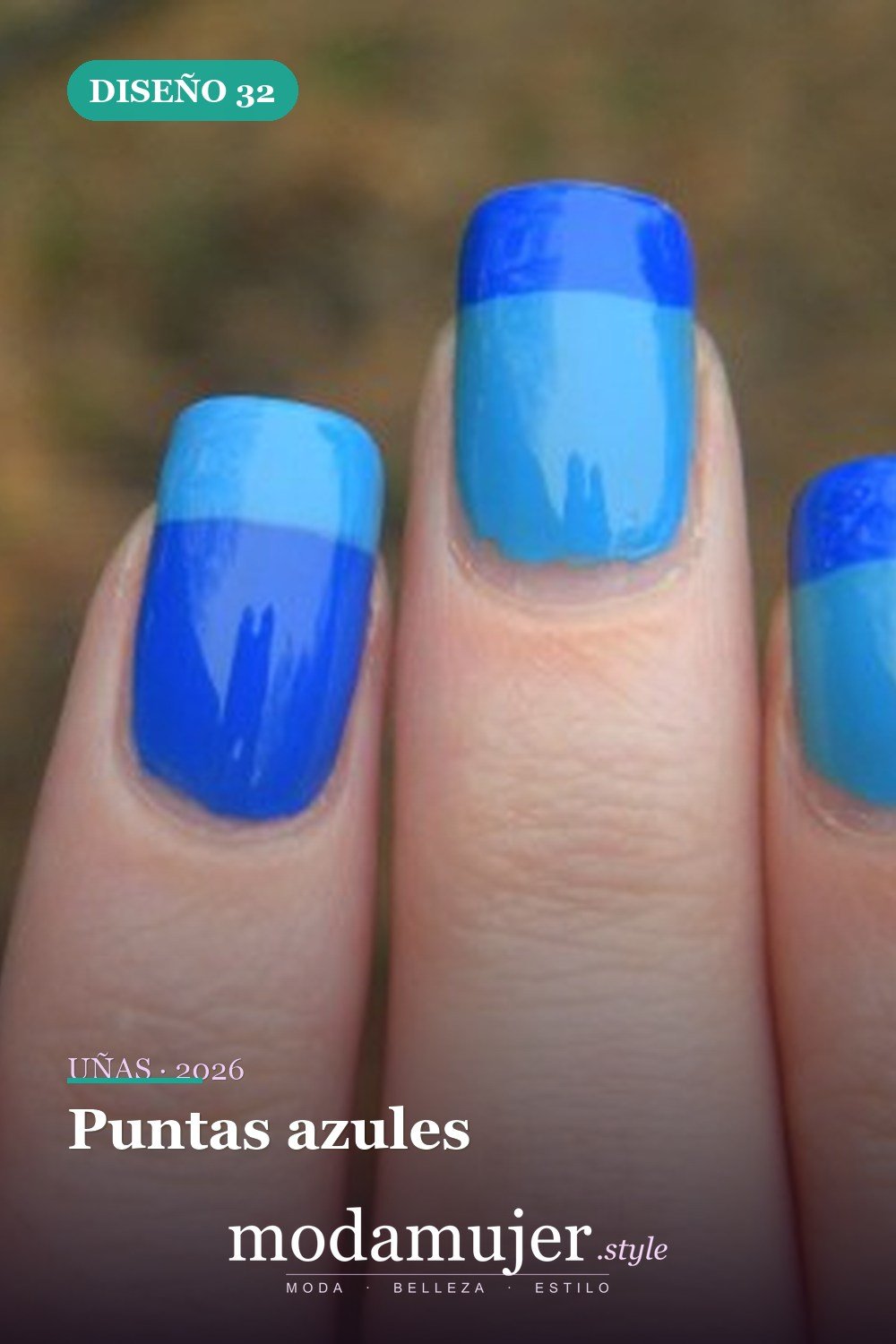 Puntas azules — Más de 90 ideas glamorosas de uñas de punta francesa: ¡todo sobre el rosa!