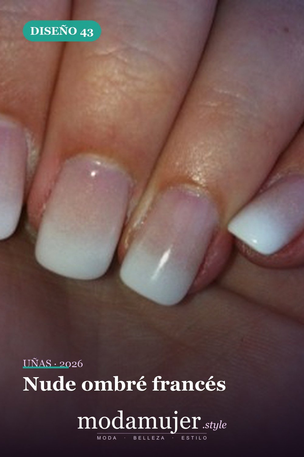 Nude ombré francés — Más de 90 ideas glamorosas de uñas de punta francesa: ¡todo sobre el rosa!