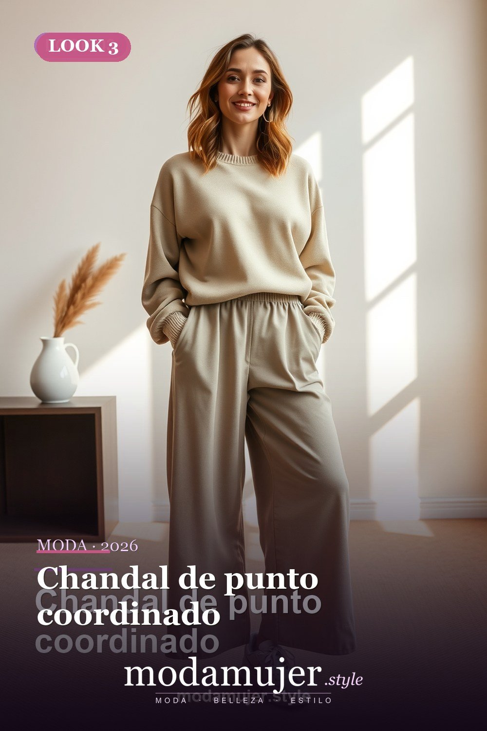 Chandal de punto coordinado — 30 outfits casuales para mujer en 2026: ideas comodas y con estilo