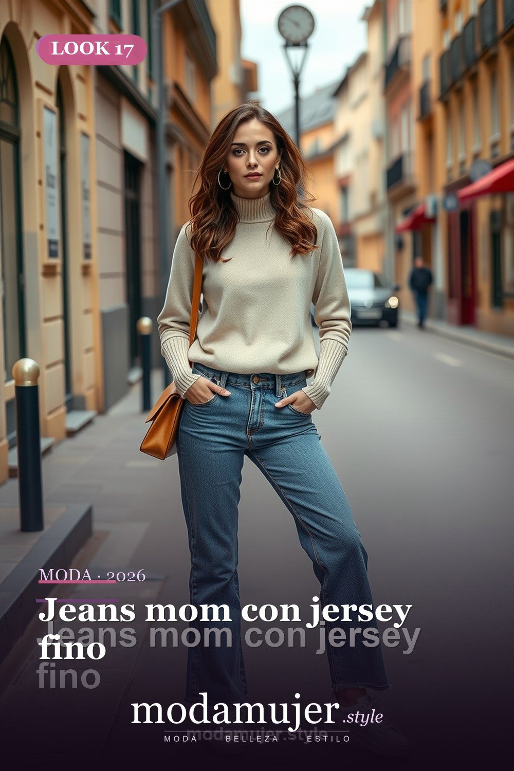 Jeans mom con jersey fino — 30 outfits casuales para mujer en 2026: ideas comodas y con estilo