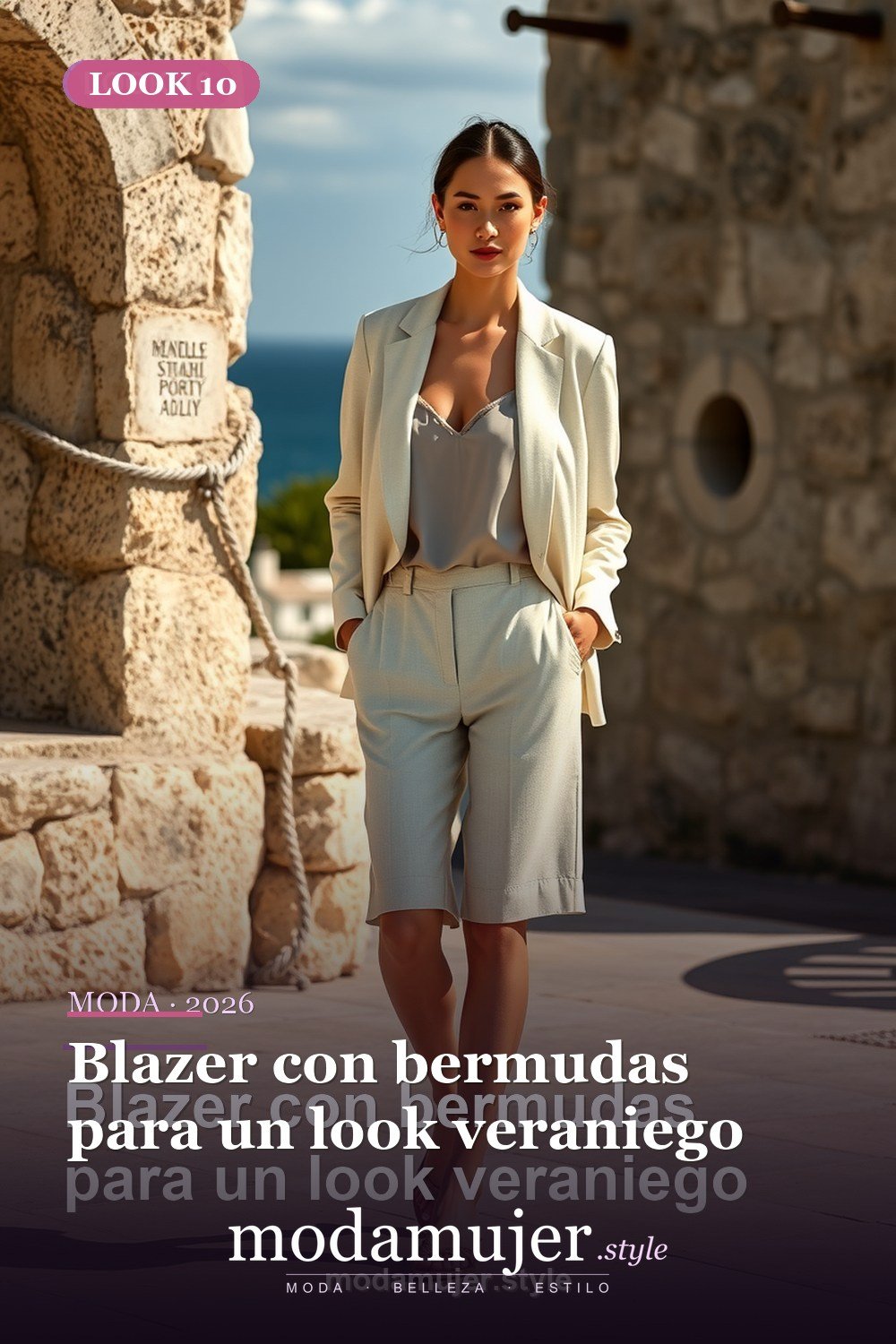 Blazer con bermudas para un look veraniego — 30 outfits con blazer para mujer en 2026: ideas con americana