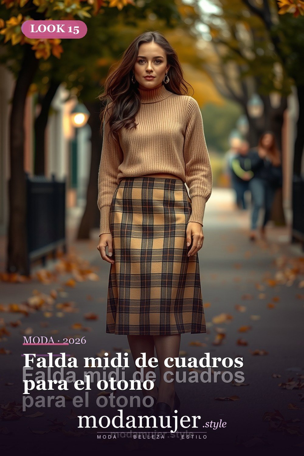 Falda midi de cuadros para el otono — 30 outfits con falda para mujer en 2026: ideas para cada ocasion