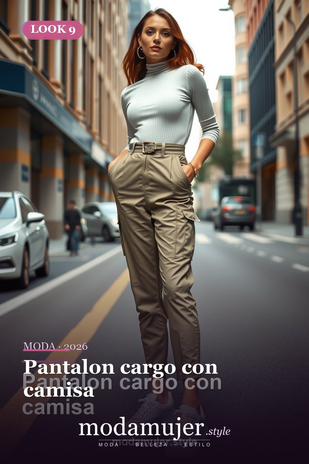 Pantalon cargo con camisa — 30 outfits con pantalon para mujer en 2026: ideas con pantalones