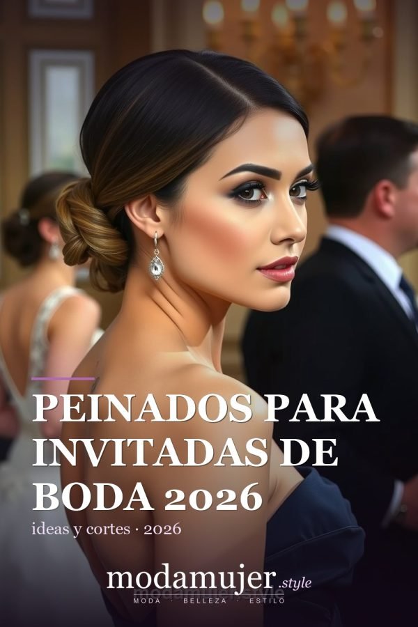 Peinados para invitadas de boda 2026: 10 ideas elegantes (con vestido, joyas y maquillaje)