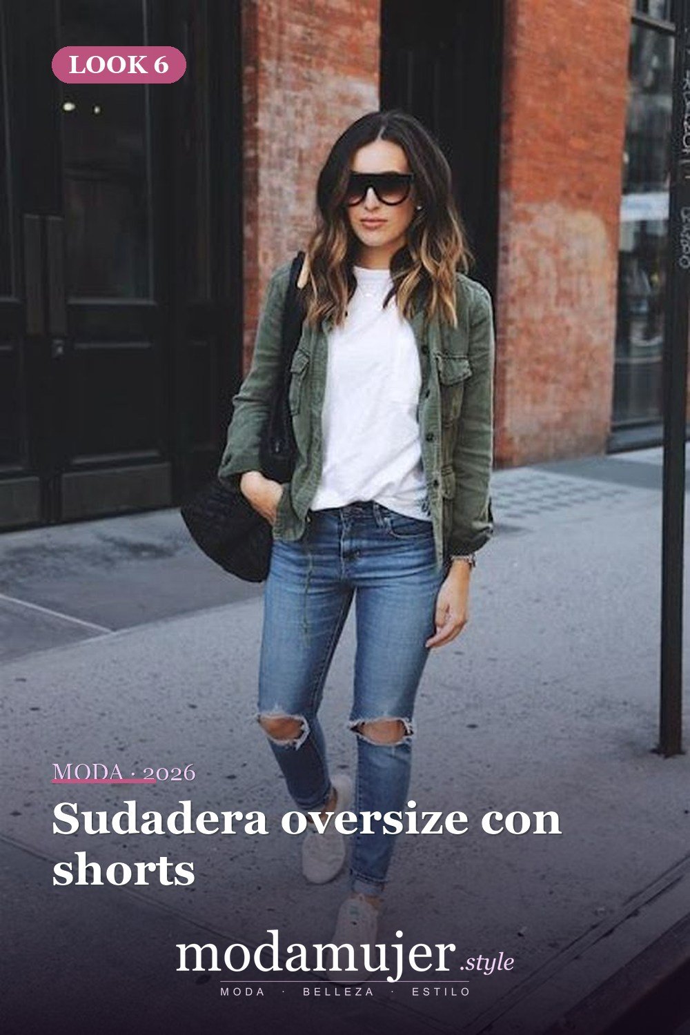 Sudadera oversize con shorts — Prueba estas 21 ideas de moda para chicas adolescentes