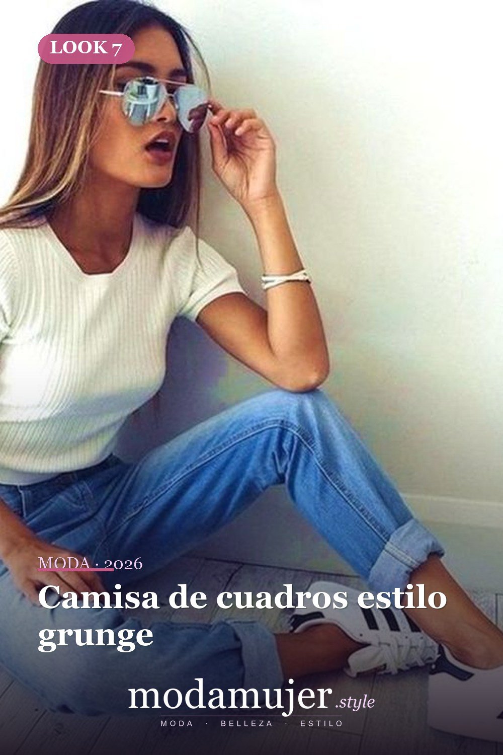 Camisa de cuadros estilo grunge — Prueba estas 21 ideas de moda para chicas adolescentes