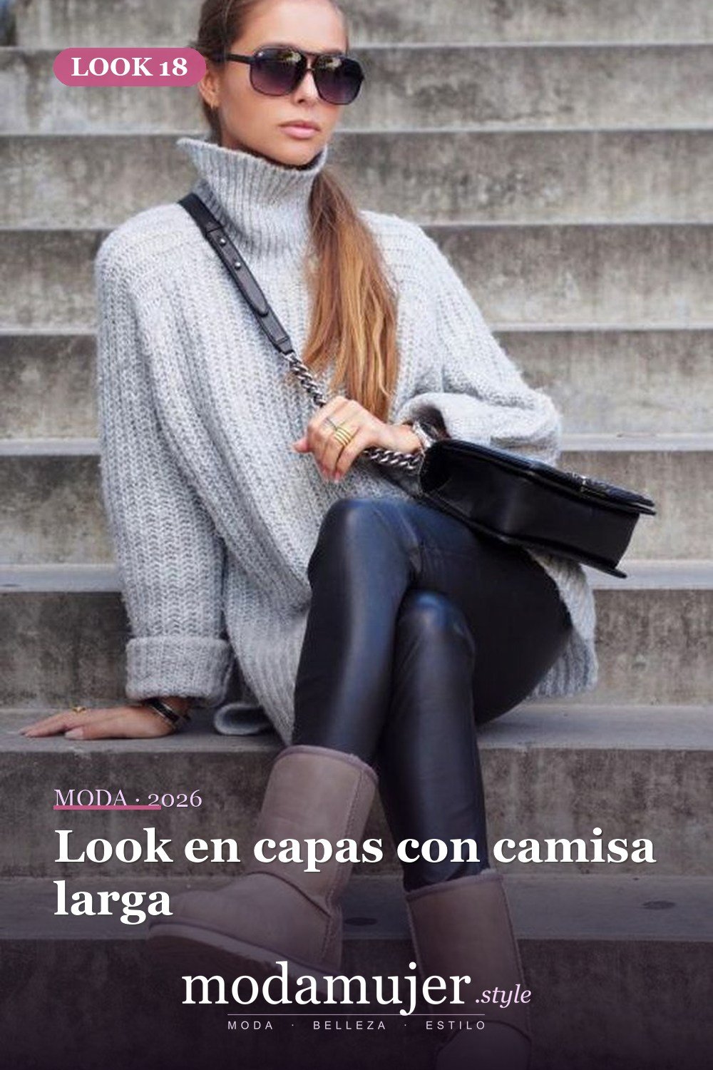 Look en capas con camisa larga — Prueba estas 21 ideas de moda para chicas adolescentes