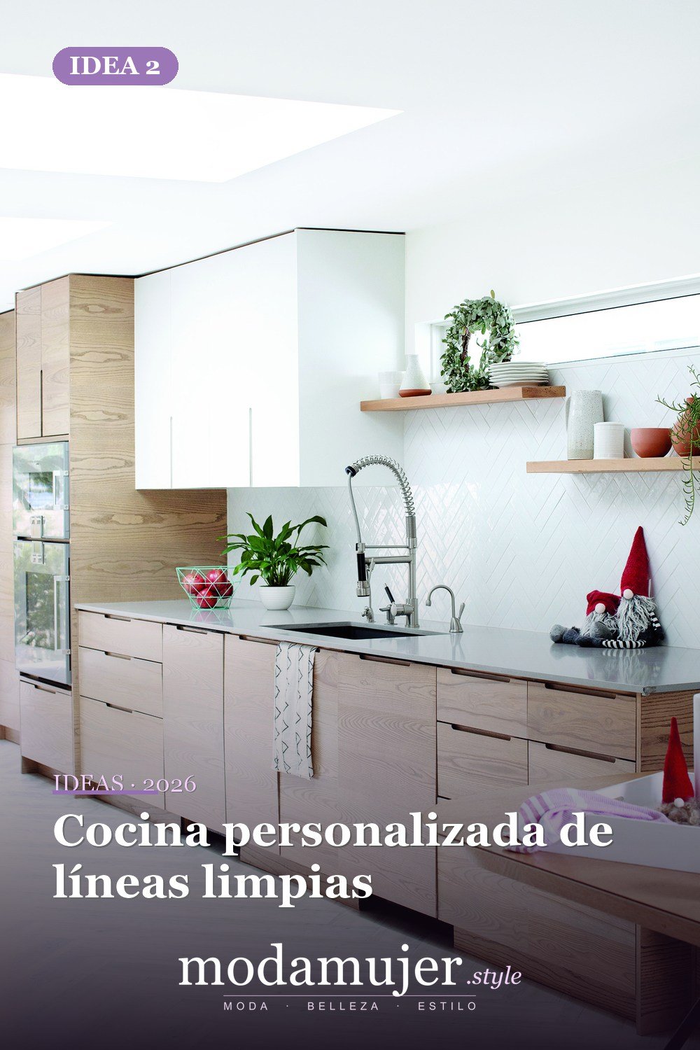 Cocina personalizada de líneas limpias — Puro y muy simple | Estilo en casa Cocina personalizada de líneas limpias — Puro y muy simple | Estilo en casa