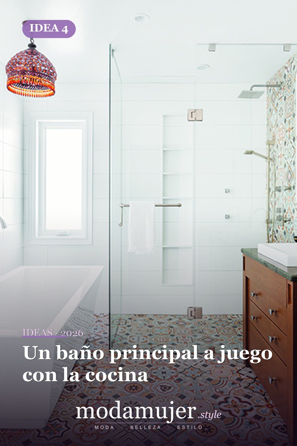 Un baño principal a juego con la cocina — Estilo en casa