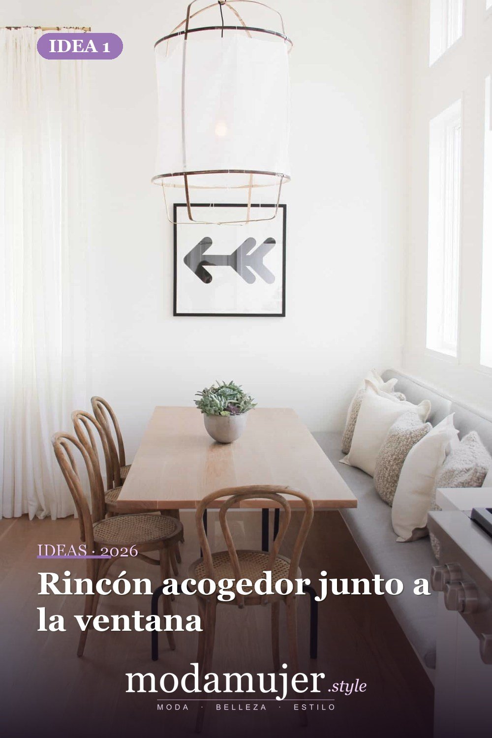 Rincón acogedor junto a la ventana — Ideas elegantes de asientos para banquetes que te encantarán Rincón acogedor junto a la ventana — Ideas elegantes de asientos para banquetes que te encantarán