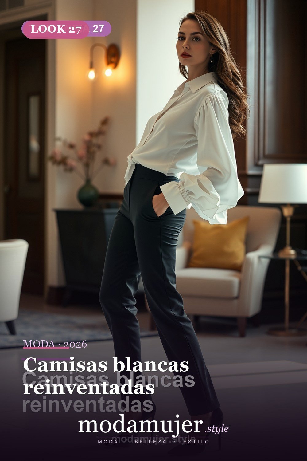 Camisas blancas reinventadas — 30 tendencias de moda para mujer en 2026: claves de la temporada