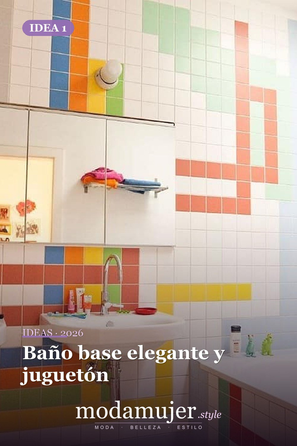 Baño base elegante y juguetón — Ideas de baño para niños elegantes y creativas Baño base elegante y juguetón — Ideas de baño para niños elegantes y creativas