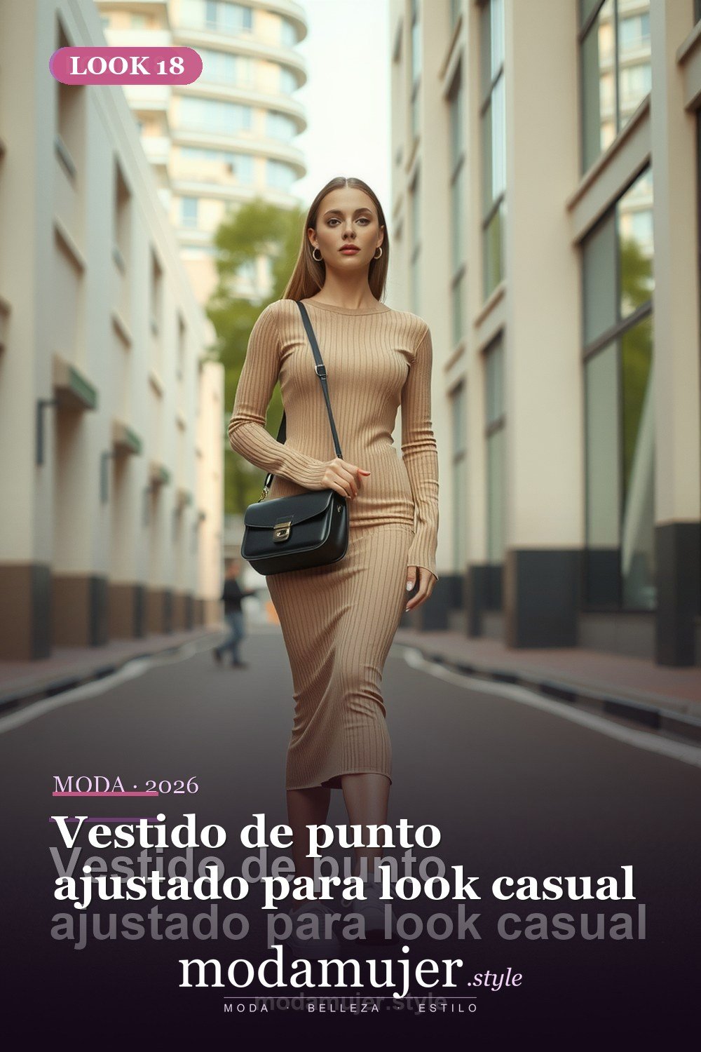 Vestido de punto ajustado para look casual — 30 vestidos de moda para mujer en 2026: ideas para cada ocasion