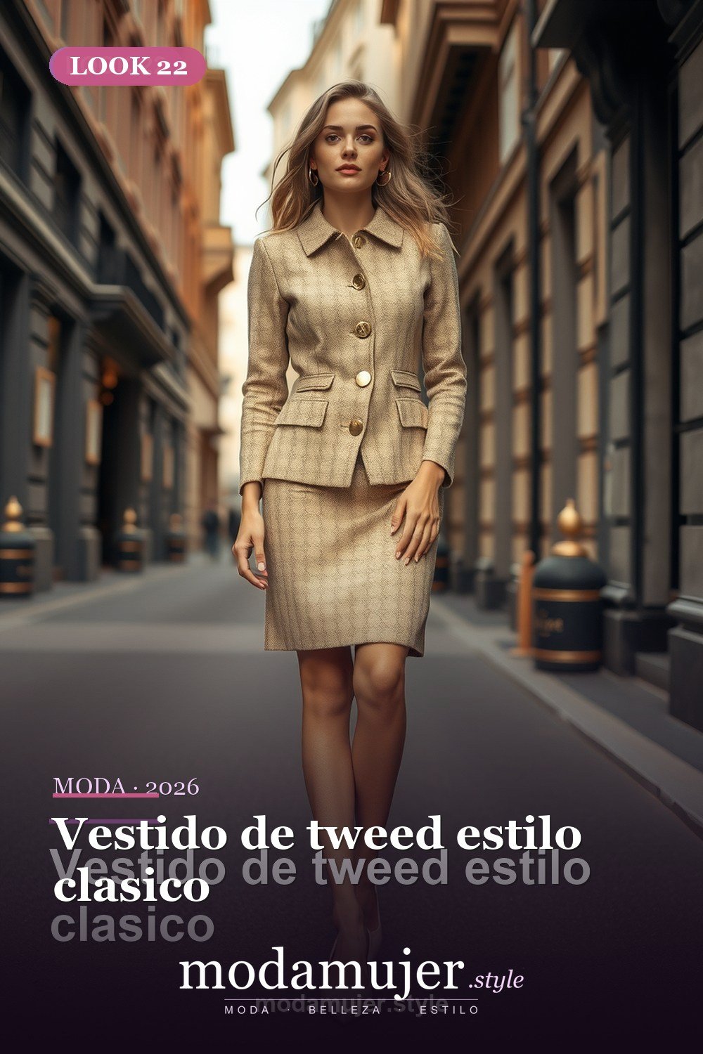 Vestido de tweed estilo clasico — 30 vestidos de moda para mujer en 2026: ideas para cada ocasion