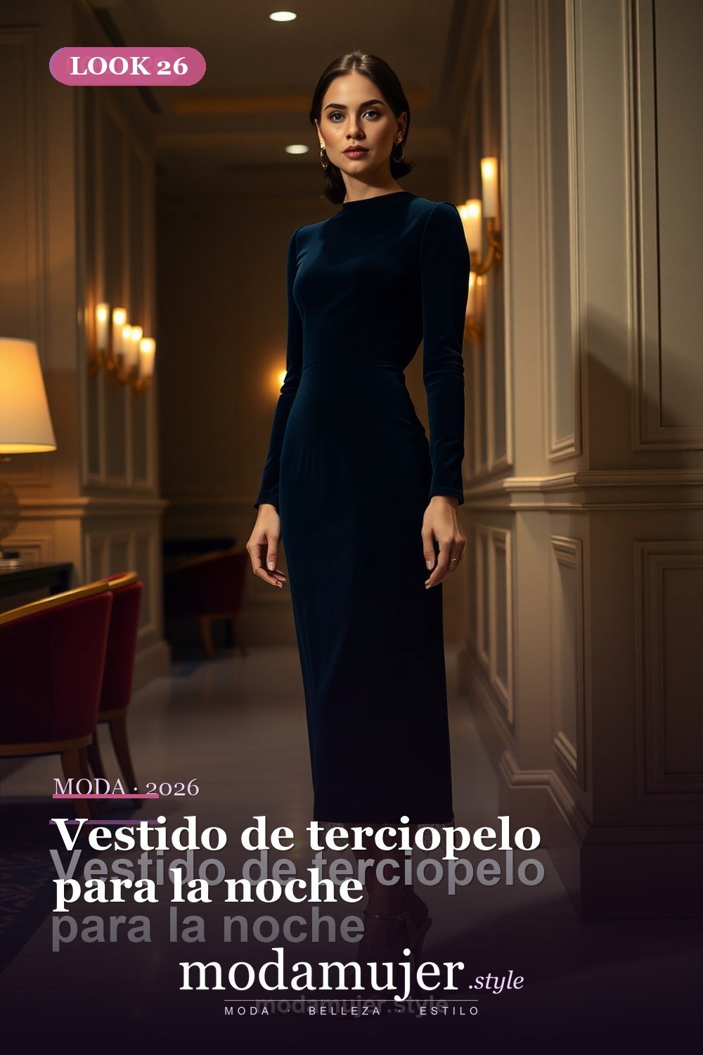 Vestido de terciopelo para la noche — 30 vestidos de moda para mujer en 2026: ideas para cada ocasion