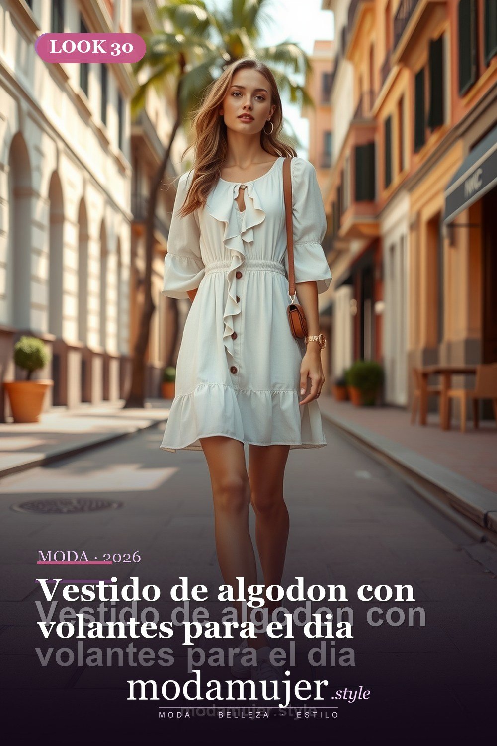 Vestido de algodon con volantes para el dia — 30 vestidos de moda para mujer en 2026: ideas para cada ocasion